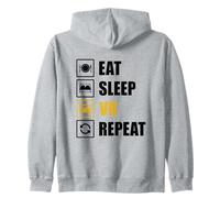 Eat Sleep VR Repetir Diversión Realidad Virtual Gamer Desarrollador Sudadera con Capucha