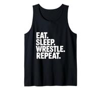 Eat Sleep Wrestle Repeat Camiseta sin Mangas