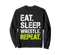 Eat Sleep Wrestle Repeat, Divertido Entrenamiento de Lucha Libre Sudadera