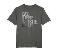 Eat Sleep Wrestle Repet/Cool Wrestling Camiseta
