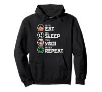 Eat Sleep Yaoi Repeat Anime Yaoi Boy's Love Manga Kawaii Sudadera con Capucha