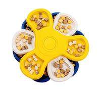 Eat Slow Puzzles Feeder, Puppy Puzzle Tray, 10.04x10.04x2.56 Inches Portable Jigsaw Puzzle Style Dog Bowls, Interactive Food Dispenser for Reducing Boredom, Feeding Pet Toy Dogs