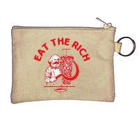 Eat The Rich Karl Marx - Monedero para llavero, color beige, beige, Talla única