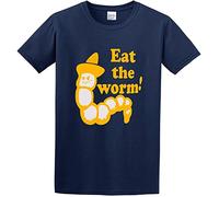 Eat The Worm As Worn by Axl Rose O Neck Men T Shirt Tall T-Shirt Navy Blue(Medium)