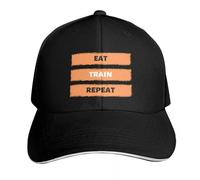 Eat Train Repeat Gorra de béisbol Gorra Grande de Hombre Beach In The Hat Mujer Masculina