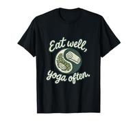 Eat Well Yoga A Menudo Yin Yang Ensalada Yoga Gráfico Camiseta
