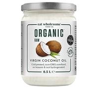 Eat Wholesome Aceite De Coco Virgen Orgánico, 500ml - Crudo, Prensado En Frío, Galardonado, Tarro De Cristal En Caja, Para Cocinar, Hornear, Cuidado De La Piel Y Cabello, Vegano