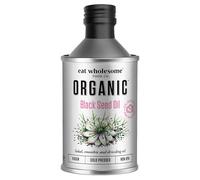 Eat Wholesome Aceite De Semilla Negra Orgánico, 250ml - Nigella Sativa Prensada En Frío, Fuente Alta De Omega 3-6-9, 100% Puro, Para Cocinar, Cuidado De La Piel Y El Cabello, Vegano