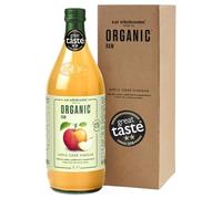 Eat Wholesome Vinagre De Sidra De Manzana Orgánico, 1L - Crudo, No Pasteurizado, No Filtrado, Galardonado, Vegano, Con La Madre, Botella De Vidrio En Caja