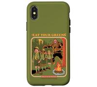 Eat Your Greens Bigfoot Sasquatch Retro Funny Adult Humor Carcasa para iPhone X/XS