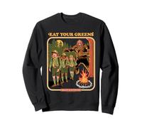 Eat Your Greens Bigfoot Sasquatch Retro Funny Adult Humor Sudadera
