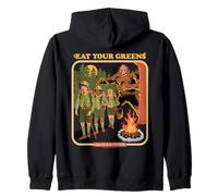 Eat Your Greens Bigfoot Sasquatch Retro Funny Adult Humor Sudadera con Capucha