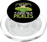Eat Your Greens But Don't Forget The Pickles PopSockets PopGrip para MagSafe