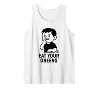 Eat Your Greens Funny Vegetable Camiseta sin Mangas
