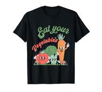 Eat Your Veggies Farmers Retro Market Vegetable para niños pequeños Camiseta