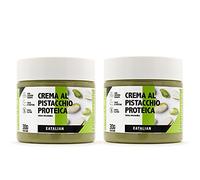 EATALIAN by AMZ BETTER Crema Proteica de Pistacho, 200 g X 2 Frascos, Crema para Untar, 30 g de Proteinas, Sabor Dulce y Único, Ideal con Pan, Perfecta para Rellenar Pasteles y Dulces, Made in Italy