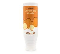 EATALIAN by AMZ BETTER Sirope con Sabor a Caramelo Salado, Crema Dulce Proteica en Squeezer de 300 gr, Made in Italy, Topping de Caramelo Salado para Decorar Heldos, Dulces y Tartas