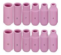 EATBALE 12 boquillas TIG de alúmina de cerámica para DB PTA SR WP 17 18 26 TIG antorcha de soldadura 10N50#4 10N49#5 10N48#6 10N47#7 10N46#8 10N45#10