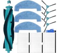 EATBALE Accesorios Compatible con Ultenic D10 / T10 Lite / T20 Pro para MONSGA MS1 MAX para Proscenic Q8 / Q8 Max aspiradores 1 cepillo principal 4 cepillos laterales 3 filtros HEPA 3 paños de fregado