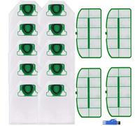 EATBALE Bolsas de aspiradora de repuesto para aspiradora Vorwerk Kobold VK200 y FP200: bolsas de filtro de microfibra polar de 5 capas, accesorios incluidos: 10 bolsas de polvo, 4 filtros y
