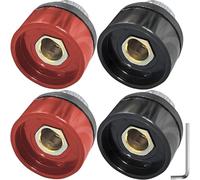 EATBALE Conector de panel de cable DKZ35-50 para antorcha de soldadura TIG de 315 amperios para enchufe universal estilo Dinse, kit de accesorios de repuesto (negro y rojo)