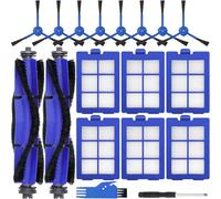 EATBALE Kit de Accesorios de Repuesto el Robot Aspirador híbrido para Eufy RoboVac X8/X8, 2 x cepillos Principales, 8 x cepillos Laterales, 6 x filtros, 1 x Cepillo de Limpieza, 1 x Destornillador