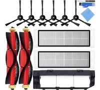 EATBALE Kit de Accesorios para Roborock S5 S6 S50 E25 E20 E35 Robots aspiradores 2 cepillos Principales 6 cepillos Laterales 2 filtros HEPA 1 Cubierta Principal Lavable Repuestos