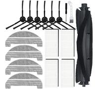 EATBALE Kits de Piezas de Accesorios aspiradora para Proscenic M8 Pro Robot, 1 Cepillo Principal, 4 filtros HEPA, 4 trapeadores, 6 cepillos Laterales, 1 Destornillador, 1 Cepillo de Limpieza (17Pcs)