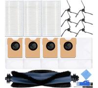 EATBALE Piezas de repuesto para el robot aspirador Eufy RoboVac C10 1 x cepillo principal 6 x cepillos laterales 3 x filtros HEPA 4 x bolsas de polvo Compatible C10 Kit de accesorios lavables (14