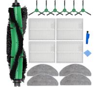 EATBALE - Piezas de repuesto para iRobot Roomba Combo 2 Essential Y0140/Y0112/Y0110 y Roomba 105 Combo: kit de accesorios que incluye 1 cepillo principal, 6 cepillos laterales, 4 paños y 4 filtros.