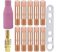 EATBALE Puntas de contacto de soldadura, MB15 Puntas de soldadura 035'' 0.9 mm M6 Soporte de soplete de soldadura Difusor Kit de consumibles para MB15 15AK MIG MAG Soplete de soldadura (13 unidades)