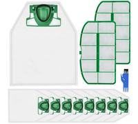 EATBALE VK200 Repuestos para Vorwerk Kobold VK200 FP200 Barredora Doméstica Bolsa de Polvo Filtro HEPA Compatible con Robot Aspirador Equipo de Limpieza Kit Universal de Accesorios Consumibles