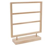 EATC Expositor de madera para pendientes Expositor de madera para pendientes para decoración de habitaciones 3 capas