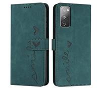 EATCYE Funda para Samsung Galaxy S20 FE 2022 / S20 Lite / S20 FE 4G / 5G, Carcasa PU Cuero Flip Cover Phone Case Protectora con Soporte, Bolsillo para Tarjetas y Cierre Magnético (Verde)