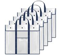 EATHEATY Paquete de 5 bolsas grandes de almacenamiento para pósteres de 30.7 x 25.6 pulgadas, soporte para tablón de anuncios, estuche de portafolio de arte de PVC para obras de arte, aula