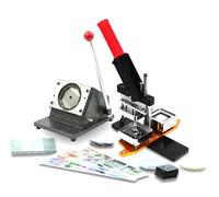 EaThsalL Máquina para Hacer Imanes con Fotos de 50 x 50 mm con 100/200 Juegos de consumibles, Cortador de Papel Pegatinas magnéticas para Fotos para Decorar el refrigerador 200Consumables