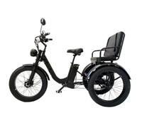 EaThsalL Triciclo Electrico Adulto De Carga 24 Pulgadas 7 Velocidades Anchos para Ciclistas De 200 Kg para Adultos De Alta Resistencia con Canasta De Gran Capacidad B-WithSeat