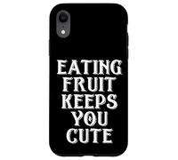 Eating Fruit Keeps You Cute Funny Vegan Protein Vegetarian Carcasa para iPhone XR