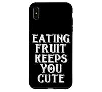 Eating Fruit Keeps You Cute Funny Vegan Protein Vegetarian Carcasa para iPhone XS Max