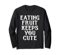 Eating Fruit Keeps You Cute Funny Vegan Protein Vegetarian Manga Larga