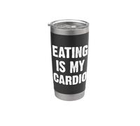 Eating Is My Cardio Vaso térmico de acero inoxidable de doble pared