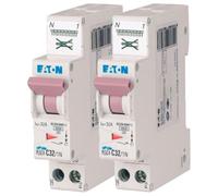 EATON 109131 PLGC4-C32/1N - DISYONCTOR MODULAR PH/N - Blanco - MANETA VIOLETA - 1P+N/32 A - CURVA C - Conexión directa sin tornillos - 2 disyuntores