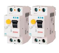 EATON 264280 PFGM-40/2/003 - Interrutador diferencial, color blanco, mando negro, 2 polos, 40 A, 30 MA - Tipo AC - Conexión de tornillo - 2 interruptores