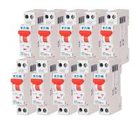 EATON 264744 PLG4-C10/1N - DISYONCTOR MODULAR PH/N - Blanco - MANETA ROJO - 1P+N/10 A - CURVA C - Conexión de tornillo - 10 disyuntores