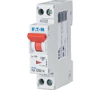 EATON 264744 PLG4-C10/1N - DISYONCTOR MODULAR PH/N - Blanco - MANETA ROJO - 1P+N/10 A - CURVA C - Conexión de tornillo