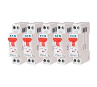 EATON 264744 PLG4-C10/1N - DISYONCTOR MODULAR PH/N - Blanco - MANETA ROJO - 1P+N/10 A - CURVA C - Conexión de tornillo - 5 disyuntores