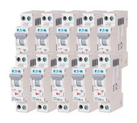 EATON 264746 PLG4-C16/1N - DISYONCTOR MODULAR PH/N - Blanco - MANETA GRISE - 1P+N/16 A - CURVA C - Conexión de tornillo - 10 disyuntores