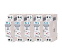 EATON 264746 PLG4-C16/1N - DISYONCTOR MODULAR PH/N - Blanco - MANETA GRISE - 1P+N/16 A - CURVA C - Conexión de tornillo - 5 disyuntores