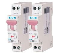 EATON 264749 PLG4-C32/1N - DISYONCTOR MODULAR PH/N - Blanco - MANETA VIOLETA - 1P+N/32 A - CURVA C - Conexión de tornillo - 2 disyuntores