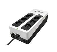 Eaton 3S 550 FR - Off-Line UPS - 3S550F - Sistema de alimentación ininterrumpida SAI - 550VA (6 Salidas Tipo FR) - Negro y Blanco